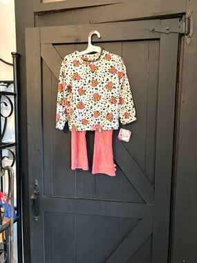 Disney Pink and White Ice Cream Print Kids Matching Set